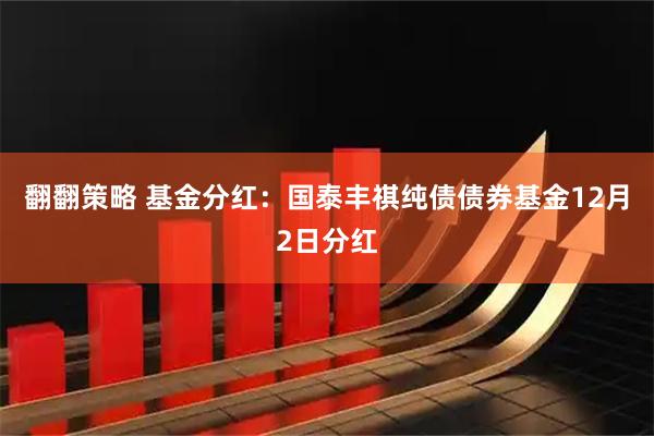 翻翻策略 基金分红：国泰丰祺纯债债券基金12月2日分红
